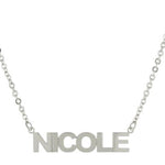 Personalized Name Necklace in Sterling Silver. choose from Scripts, lower case, upper case letters, nameplates!