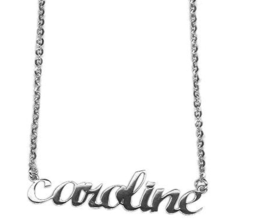 Personalized Name Necklace in Sterling Silver. choose from Scripts, lower case, upper case letters, nameplates!
