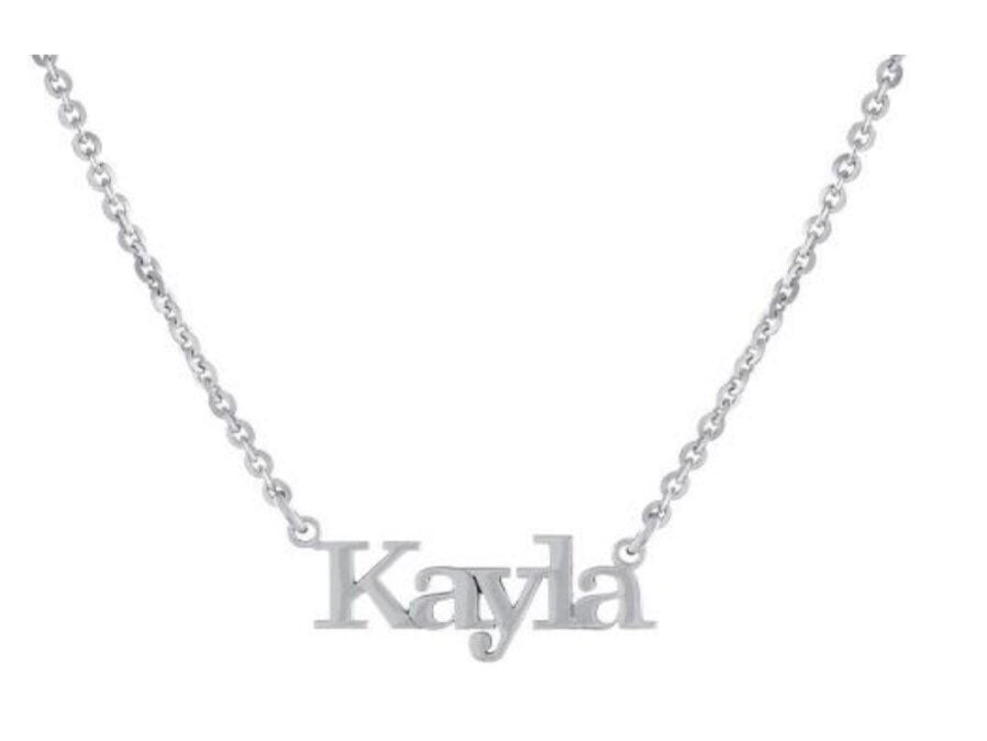 Personalized Name Necklace in Sterling Silver. choose from Scripts, lower case, upper case letters, nameplates!