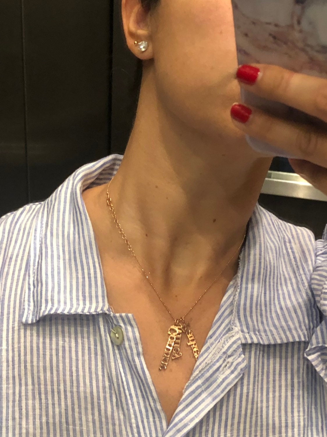 Personalized Charm Necklace | Sterling silver gold plated charm necklace | Mommy necklace with charms | mother’s charm necklace