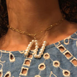 Pearl letters initial charm l initial necklace charm l sterling silver gold plated