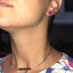 Personalized Curb link necklace. Custom curban link choker. Name necklace. Sterling silver gold plated cuban link/chain link name necklace.