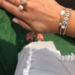 14k Gold filled bead ball bracelets in rose gold and yellow gold. Make the perfect stack! Wont tarnish! Gold filled Ball bracelets.
