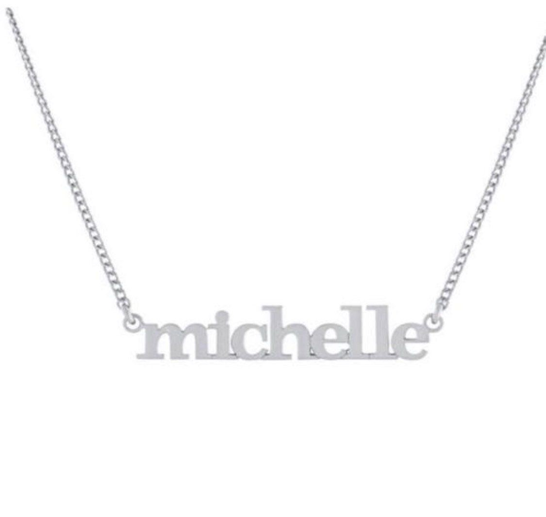 Custom name necklace | Personalized necklace | Sterling Silver 14K Gold Plated nameplate
