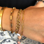 As seen on New York Live on NBC** 18K Gold filled paper clip bracelets in color gold