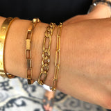 As seen on New York Live on NBC** 18K Gold filled paper clip bracelets in color gold