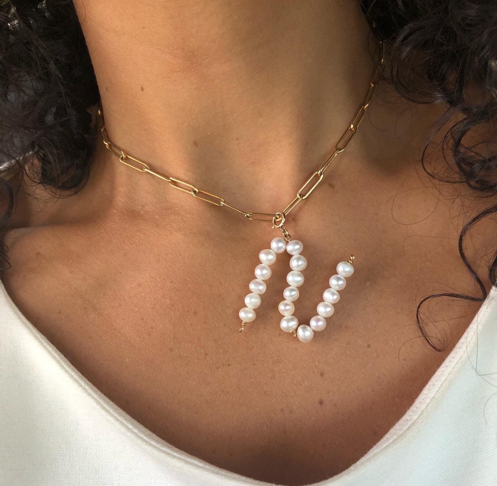 14k Gold filled paper clip chain chains necklace/choker. Long link chain necklace. Long link choker. Paper clip necklace. Paper clip choker