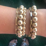 As seen on New York Live on NBC** 18K Gold filled paper clip bracelets in color gold