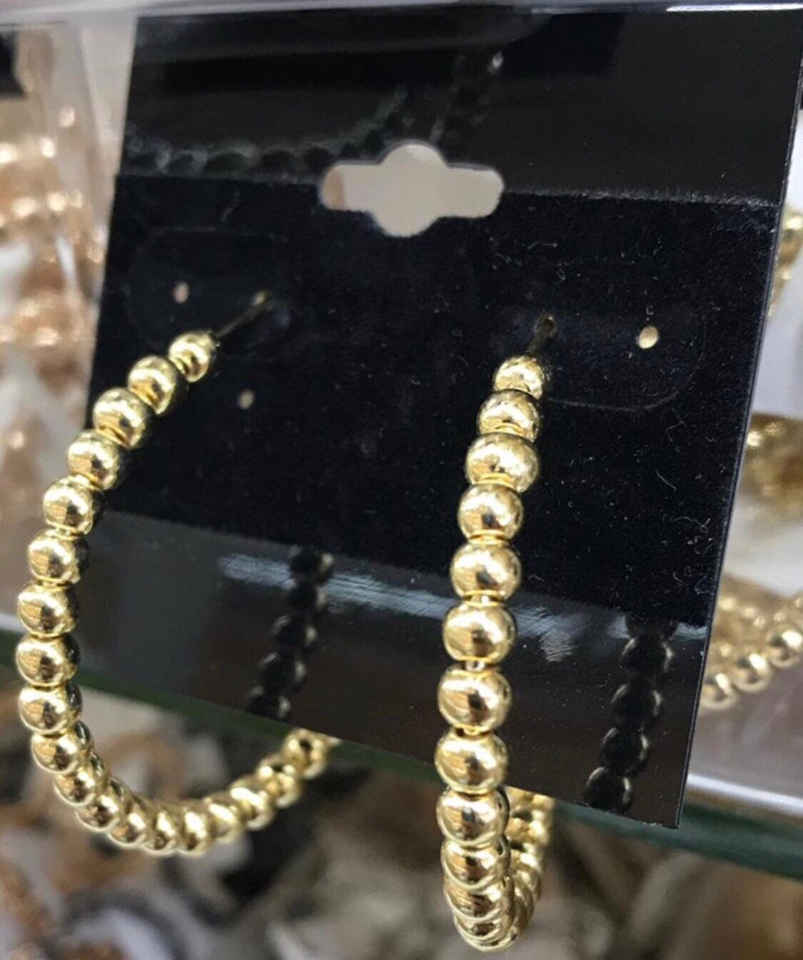 18K Gold filled hollow ball hoop earrings hoops. Gold, rose gold, silver or black rhodium color. Gold filled hoops. Gold filled ball hoops