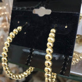 18K Gold filled hollow ball hoop earrings hoops. Gold, rose gold, silver or black rhodium color. Gold filled hoops. Gold filled ball hoops