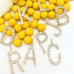 CZ Letter Charms. Solid letter charms. Jumbo letter charms. 18k Gold filled CZ Initial Charms.