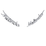 14K gold plated Personalized customized ear crawlers climbers. Sterling silver and gold plated. Don’t tarnish. Name earrings. Name climbers.