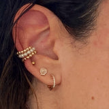 18K Gold filled beaded ball ear cuffs. 18K Gold Filled Beaded pearl ear cuffs. Gold ball ear cuffs.