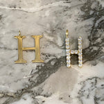 CZ Letter Charms. Solid letter charms. Jumbo letter charms. 18k Gold filled CZ Initial Charms.