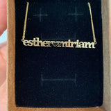 Custom name necklace with two names | Personalized necklace with 2 names | Sterling Silver 14K Gold Plated nameplate