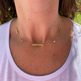 Mommy necklace with 1 2 3 4 5 6 names and bezel diamonds. Mom necklace. Mother’s necklace. Name necklace. With or without the diamonds.