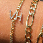 Initial bracelet | Personalized bracelet | Sterling silver and gold plated custom bracelet | custom bracelet in gold, rose gold and silver