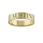 Personalized name ring | Sterling silver and 14K gold plated engraved ring | Personalized Ring | engraved name band