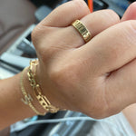 Personalized name ring | Sterling silver and 14K gold plated engraved ring | Personalized Ring | engraved name band