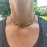 18K Gold-filled 3mm or 5mm gold ball choker/necklace. Gold-filled gold ball necklace. Gold-filled gold ball choker.