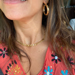 18K gold filled Thick Curb Cuban link choker. Gold or silver color. Any length. Cuban link.