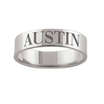 Personalized name ring | Sterling silver and 14K gold plated engraved ring | Personalized Ring | engraved name band