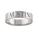 Personalized name ring | Sterling silver and 14K gold plated engraved ring | Personalized Ring | engraved name band