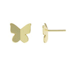 Gold butterfly earrings. Sterling silver 14K gold plated butterfly drop earrings. Butterfly earrings studs or dangling butterfly huggies.