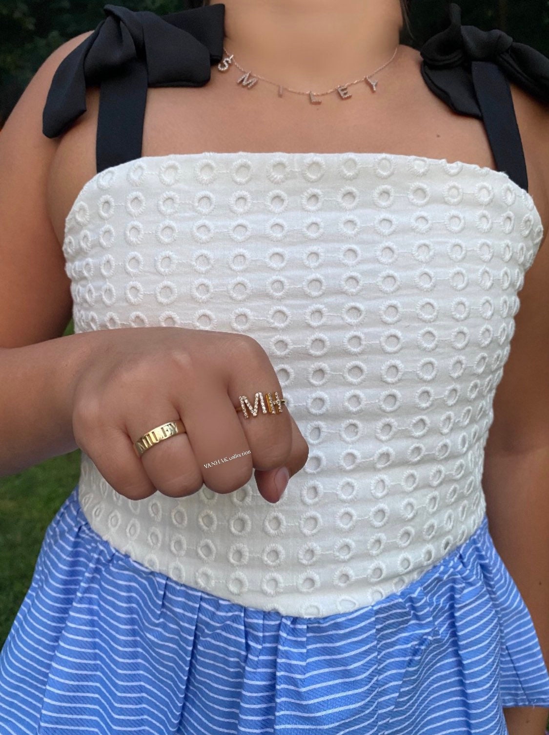 Personalized initials ring | Double initial ring | Sterling silver initials ring | Personalized Ring | custom ring
