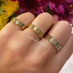 Personalized name ring | Sterling silver and 14K gold plated engraved ring | Personalized Ring | engraved name band