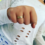 Personalized name ring | Sterling silver and 14K gold plated engraved ring | Personalized Ring | engraved name band