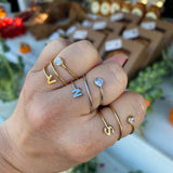 Personalized ring | initial ring | Sterling silver initials ring | Personalized initial Ring | custom ring I letter ring