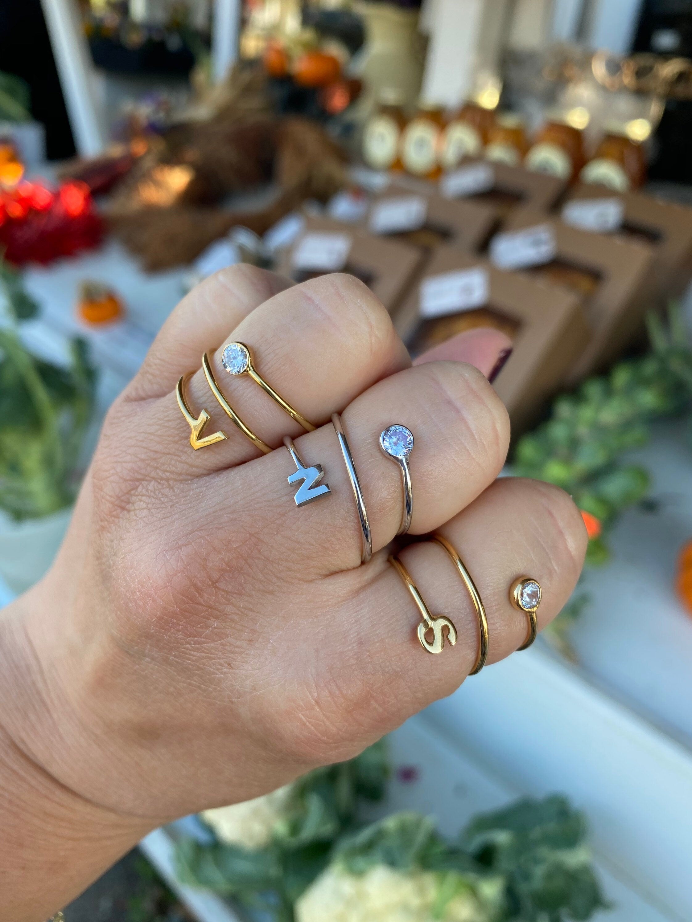 Personalized ring | initial ring | Sterling silver initials ring | Personalized initial Ring | custom ring I letter ring