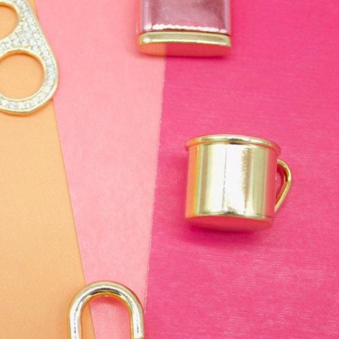 Lock Charms. Two-tone charms. Lock of love Charms for Choker/ necklace. Gold-filled.
