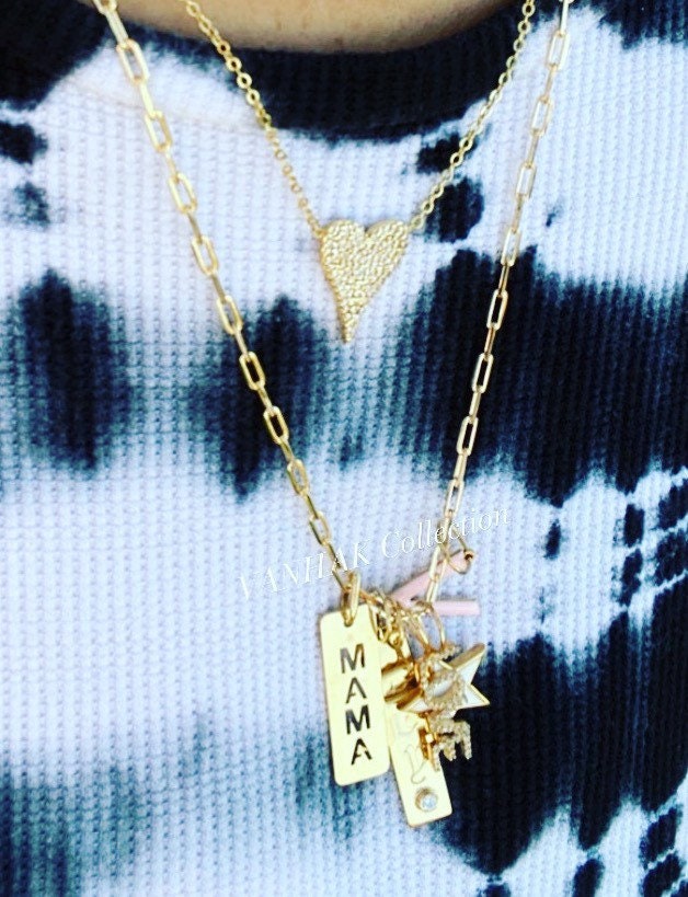 Mini paper clip chain | Perfect for your charm necklace | Create Your Own Charm Necklace | Charm Choker Necklace. Gold Filled paper clip