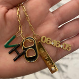 Personalized Date Charms. Number charms. Anniversary charms. Birthday charms. Custom name charms. Sterling Silver Gold Plated.
