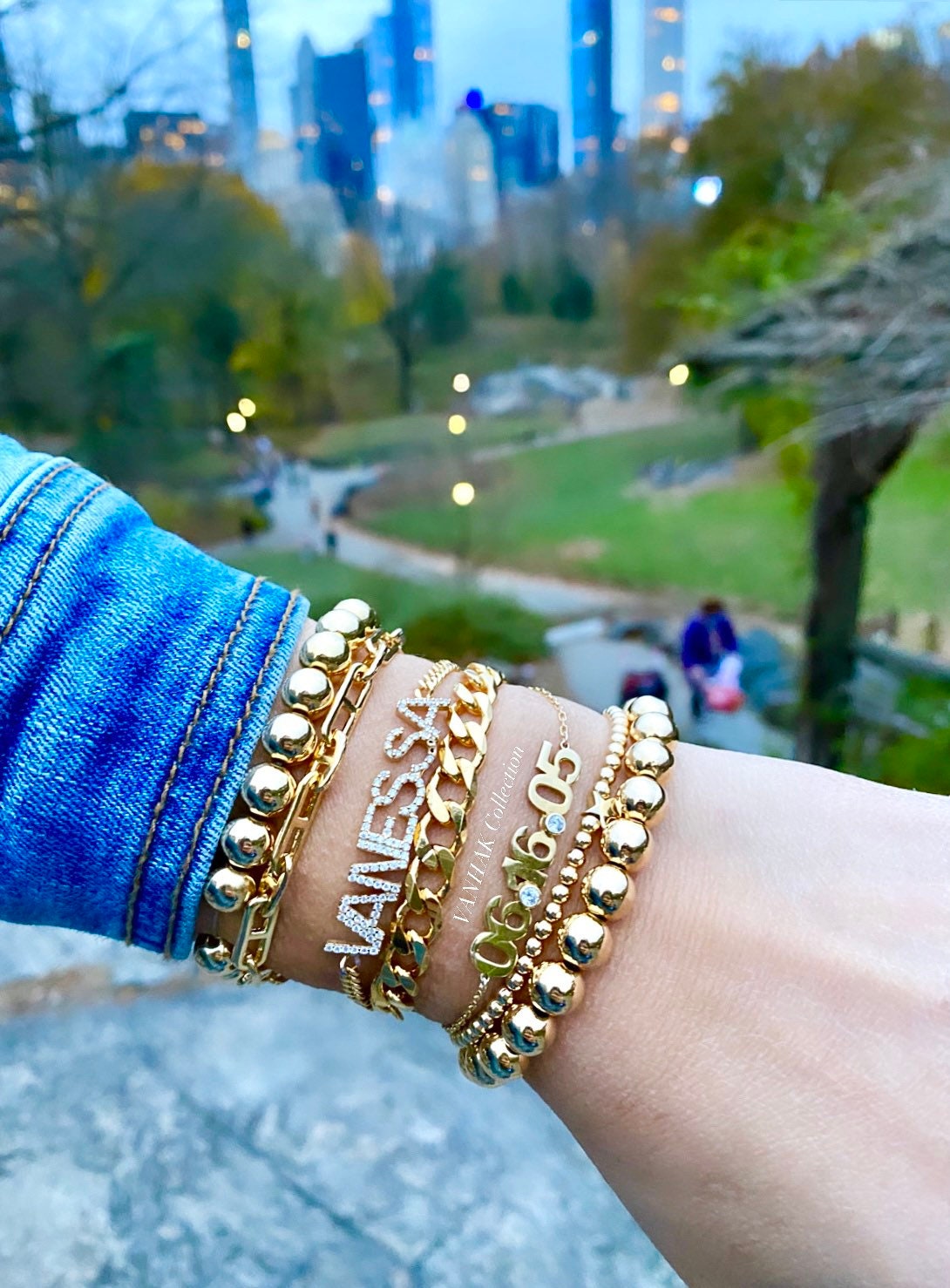 Cuban link personalized name bracelet | Initial Bracelet curb link chain | Year bracelet | silver and gold plated custom bracelet |