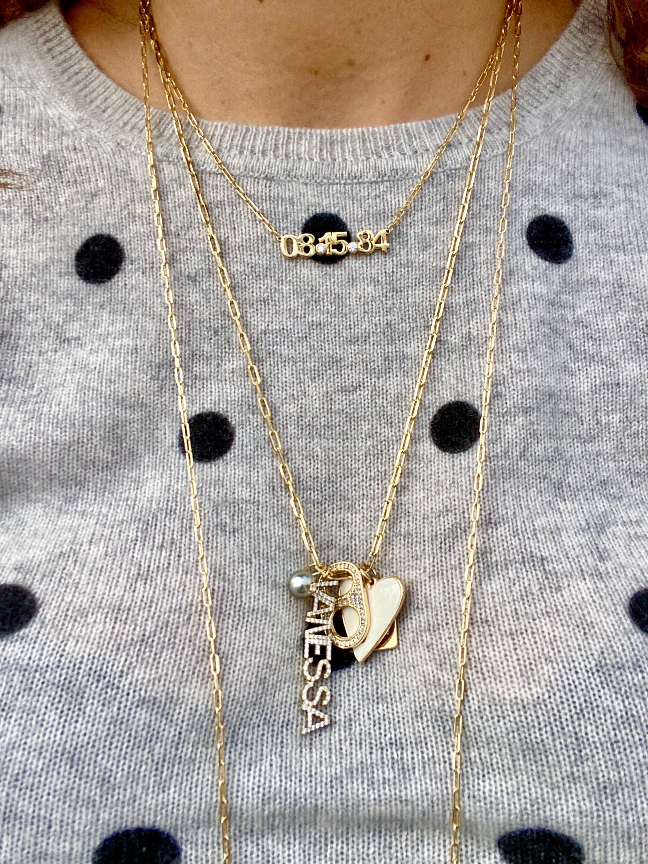 Mini paper clip chain | Perfect for your charm necklace | Create Your Own Charm Necklace | Charm Choker Necklace. Gold Filled paper clip