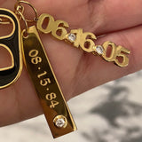 Personalized Date Charms. Number charms. Anniversary charms. Birthday charms. Custom name charms. Sterling Silver Gold Plated.