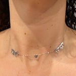 Mommy necklace with 1 2 3 4 5 6 names and hearts. Mom necklace. Mother’s necklace. Name necklace With hearts