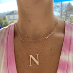 Mommy necklace with 1 2 3 4 5 6 names and bezel diamonds. Mom necklace. Mother’s necklace. Name necklace. With or without the diamonds.