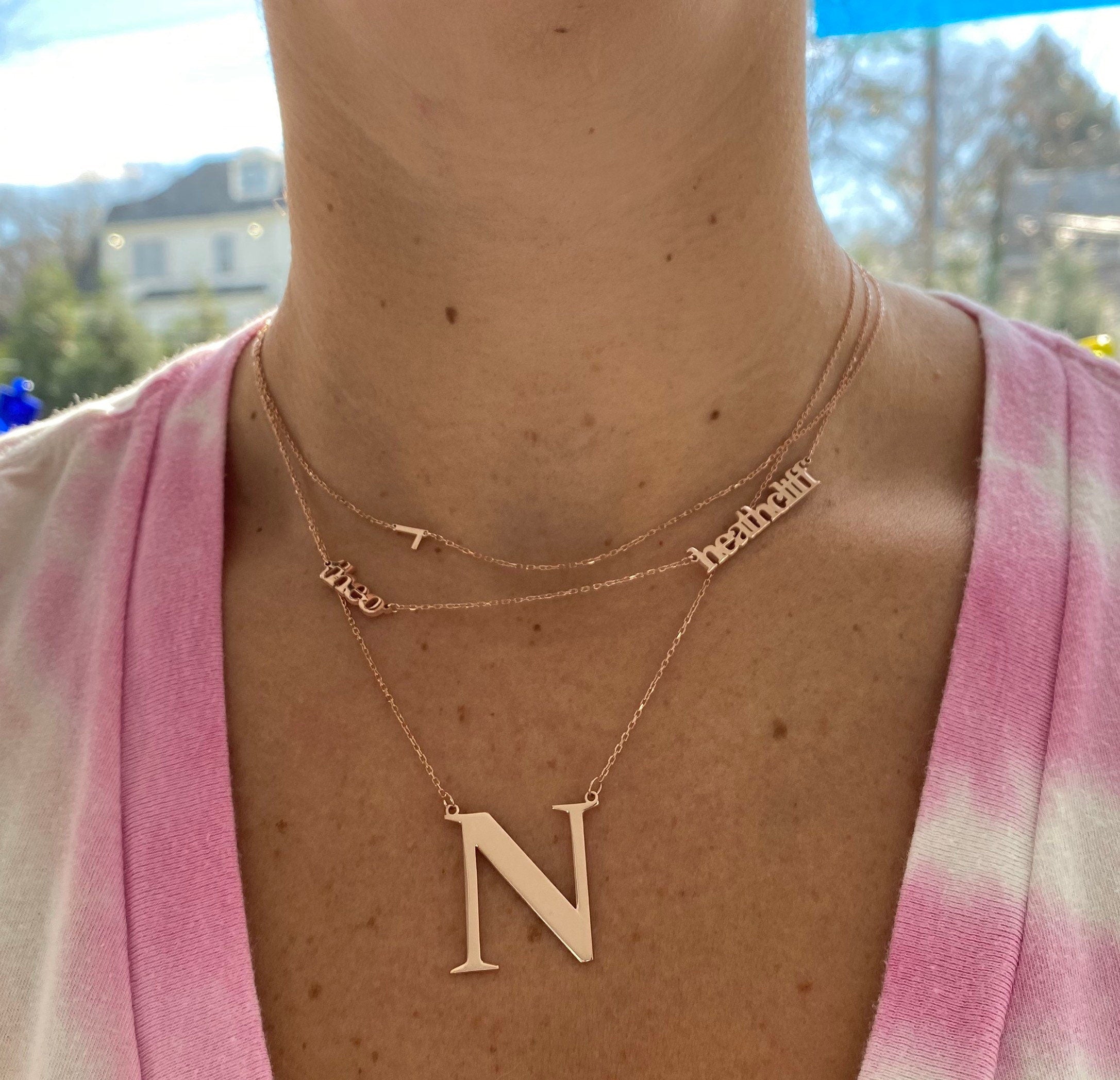Mommy necklace with 1 2 3 4 5 6 names and bezel diamonds. Mom necklace. Mother’s necklace. Name necklace. With or without the diamonds.