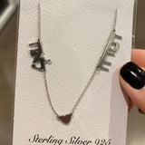 Mommy necklace with 1 2 3 4 5 6 names and hearts. Mom necklace. Mother’s necklace. Name necklace With hearts