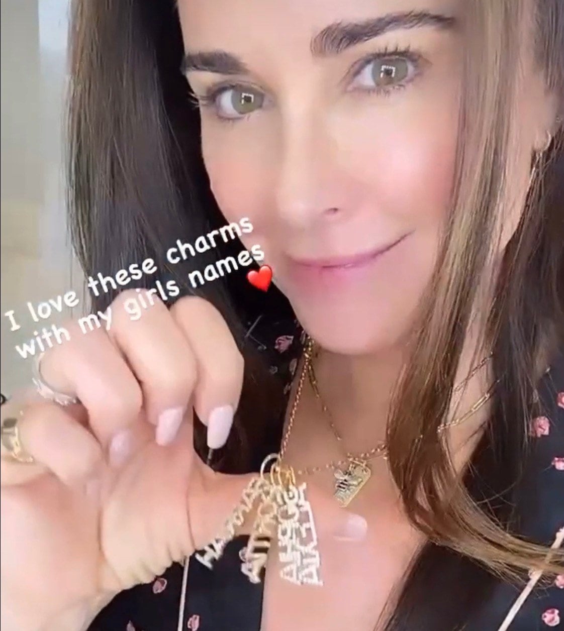 As seen on Kyle Richards, Kathy Hilton and Teddi Mellencamp. Personalized Pave Name Charms. Diamond Charms. CZ charms. Custom name charms.