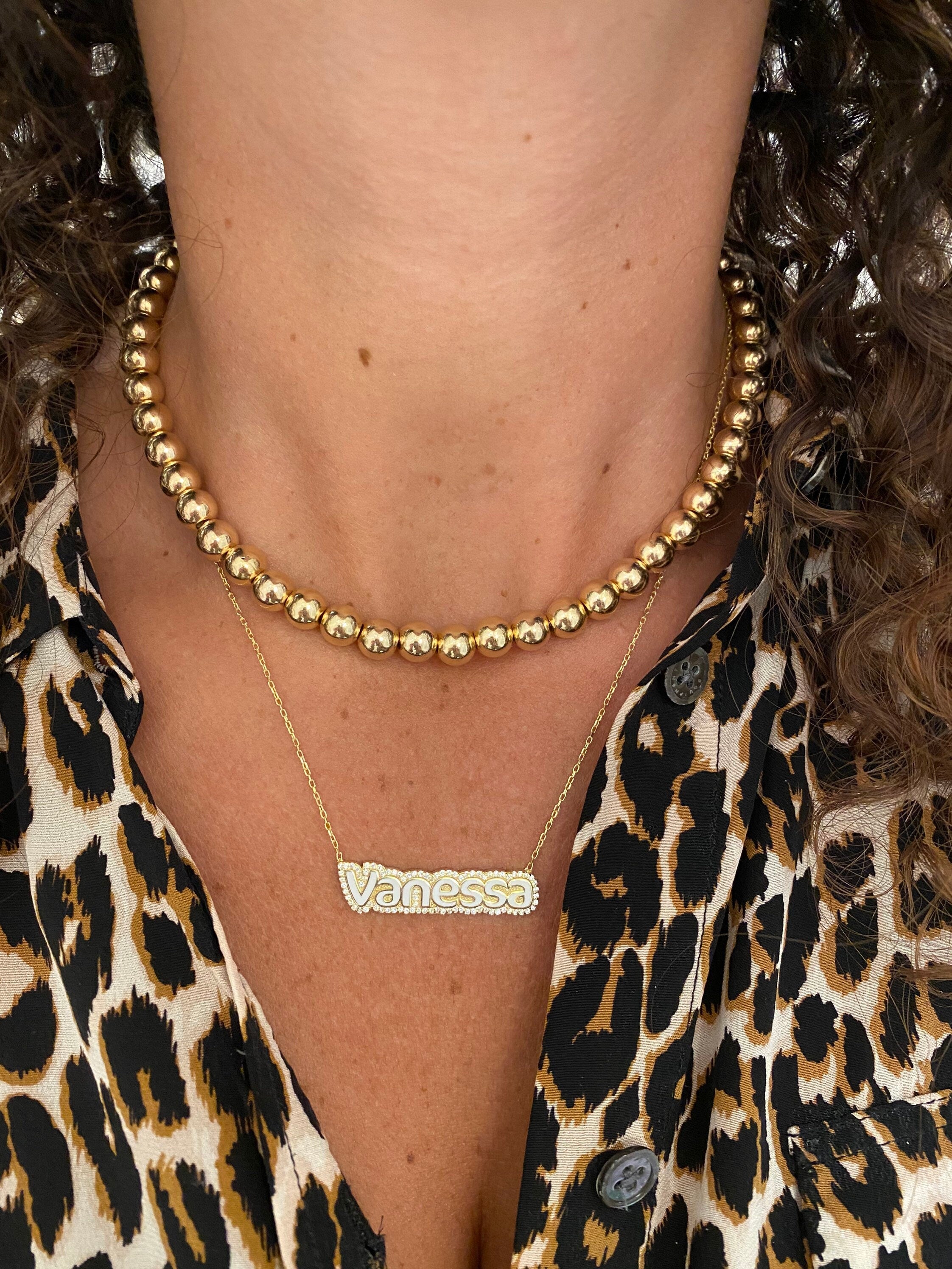 18K Gold-filled 8 mm gold ball choker/necklace. Gold-filled gold ball necklace. Gold-filled gold ball choker.