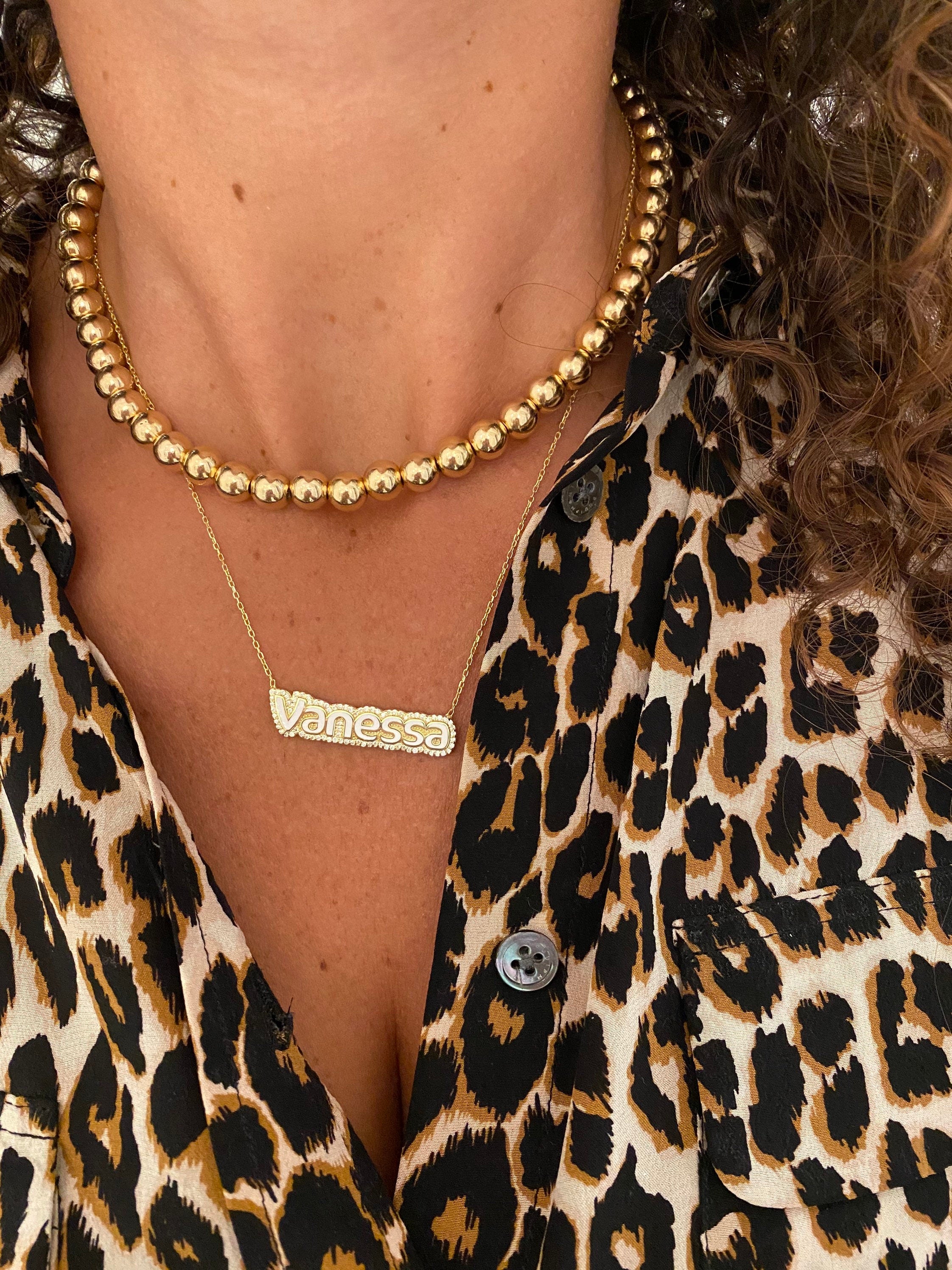 18K Gold-filled 8 mm gold ball choker/necklace. Gold-filled gold ball necklace. Gold-filled gold ball choker.