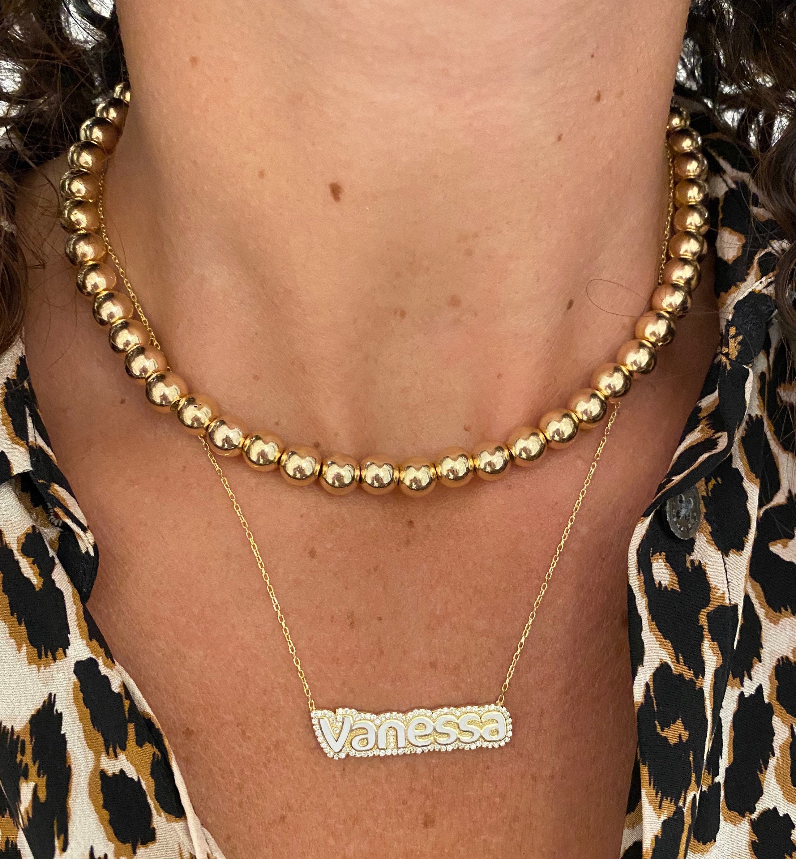 18K Gold-filled 8 mm gold ball choker/necklace. Gold-filled gold ball necklace. Gold-filled gold ball choker.