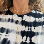 diamond bezel initials lariat necklace. Initial lariat necklace. Diamond lariat necklace. Name lariat choker. Sterling silver gold plated.