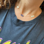 Enamel outline bubble Daisy mommy necklace with 1 2 3 4 5 6 names. Mom necklace. Mother’s necklace. Names necklace. Mommy bubble necklace.