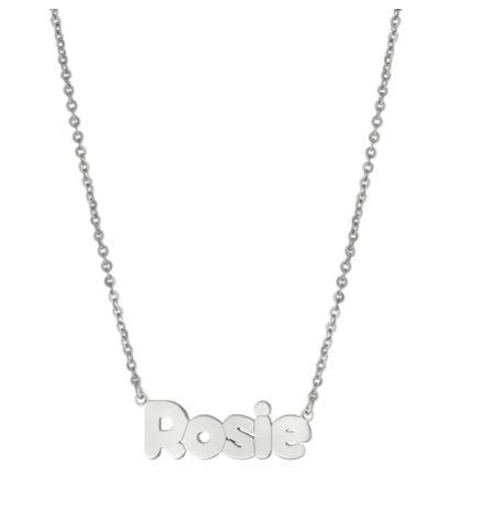 NEW personalized bubble necklace. Custom Alicia bubble nameplate. Personalized bubble necklace. Custom bubble necklace.